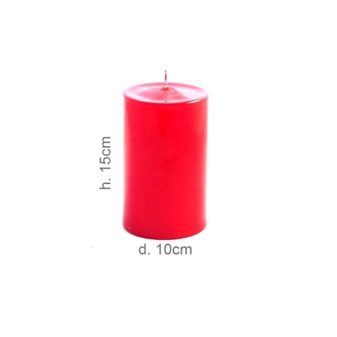 CANDELA PILLAR D10XH15CM RED L
